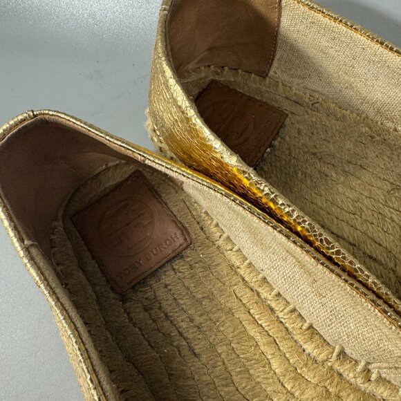 Tory Burch Colorblock Logo Leather Espadrille Flat, Size 8 1/2 - Picture 11 of 14